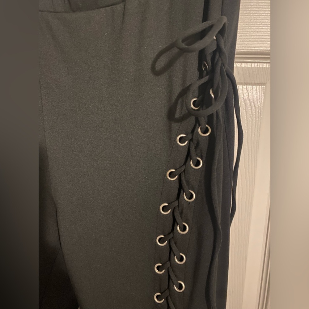 Forest Ink ๐ค Alice ๐ Lace Up Flare Pants ๐ค NWOT - Picture 5 of 7